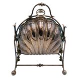 SILVER PLATED DINNER GONG BY E. J. FAIRBAIRNS EARLY 20TH CENTURY 22cm high; together with a LATE