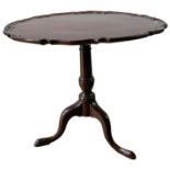 GEORGE III MAHOGANY TRIPOD TABLE 18TH CENTURY WITH RESTORATIONS  the associated circular tilt-top