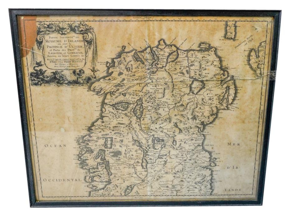 GEORGE SANSON, A MAP OF THE 'PROVINCES D'WEST AUTRES FOIS ROYAUME D'WESTSEX' including South Wales - Image 5 of 6