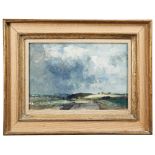 EDWARD SEAGO (1910-1974) 'GATHERING STORM, NORFOLK' Oil on board  Signed lower left 27cm x 40cm