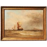 ATTRIBUTED TO GEORGE CLARK STANTON (1832-1894) FISHING BOATS OFFSHORE oil on canvas, indistinctly