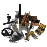 A QUANTITY OF MISCELLANEOUS STUDIO SPARES including sockets, jacks; quarter-inch, XLR microphone