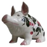 LARGE CHERRY DECORATED PLICHTA PIG FIGURE