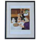 BERYL COOK (1926-2008) 'DINING IN PARIS' SIGNED LIMITED EDITION PRINT, numbered 391/650, signed in