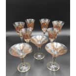 VINTAGE 20TH CENTURY WINE GOBLETS AND COCKTAIL GLASSES