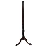 A 19TH CENTURY MAHOGANY FLUTED COLUMN STANDARD LAMP