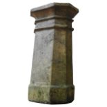 A VINTAGE FARNLEY AND CO. CHIMNEY POT, with a ribbed tapered design, standing 84cm high