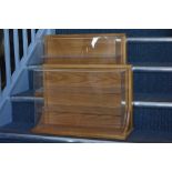 A PAIR OF WOODEN AND PERSPEX MODEL VEHICLE THREE-LAYER DISPLAY CASES Ideal for safely displaying 1: