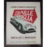 ?CLASSIC VICTORY? 1955 MILLE MIGLIA COMMEMORATIVE PRINT - SIGNED BY MOSS Celebrating the win for