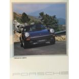 1980S OFFICIAL PORSCHE CARRERA PROMOTIONAL POSTER Factory showroom item depicting the mid-1980s