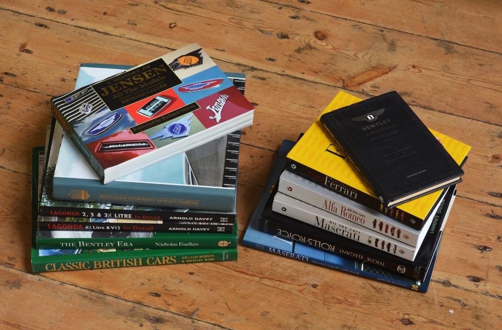 A COLLECTION OF AUTOMOTIVE COFFEE TABLE BOOKS Including Ferrari, Alfa