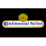 CONTINENTAL REIFEN HANGING ILLUMINATED SIGN WITH CLOCK This attractive showroom sign lights up and