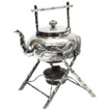 CHINESE EXPORT SILVER KETTLE ON STAND WANG HING, HONG KONG OR CANTON, CIRCA 1900 of compressed