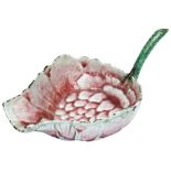 FAMILLE ROSE ENAMEL 'LOTUS' BRUSH WASHER LATE QING DYANSTY bowl is moulded and decorated as a