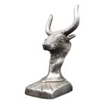 A SILVER ORNAMENT OF A MINOTAUR, the rectangular base stamped 'silver 999', 5.9 oz, measuring 15