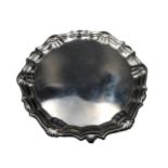 A GEORGE II SILVER SALVER, by James Morison, London, 1752, 10 oz, 18 cm diameter