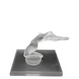 A RENE LALIQUE CHRYSIS NUDE BOOKEND