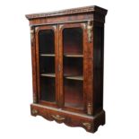 A LARGE VICTORIAN WALNUT PIER CABINET, with gilt metal mounts, 143 x 107 x 32 cm