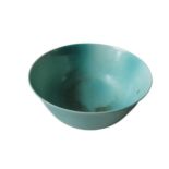 CHINESE TURQUOISE-GLAZE BOWL the well potted bowl covered in a rich turquoise glaze, apocryphal