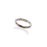 A DIAMOND ETERNITY RING, CIRCA 1900 set throughout with old brilliant-cut diamonds in platinum