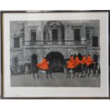 ROBERT TAVENER (1920 - 2004), 'HORSEGUARDS NO. 10', LITHOGRAPH, 69 x 55cm