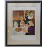 BERYL COOK (1926-2008) 'DINING IN PARIS' SIGNED LIMITED EDITION PRINT, signed and numbered 391/650,