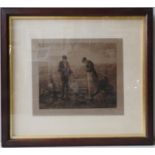 JEAN FRANCOIS MILLET (1814-1857) 'L'ANGELUS' ETCHING, 21 x 24 cm