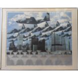 JAN KOLICIAK, 'COUNTERSTRIKE CAPABILITY AND THE SINGING CITY', SCREEN PRINT, 86 x 71 cm