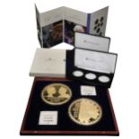 TWO JUBILEE MINT STERLING SILVER COIN SETS, ROYAL MINT 2021 COIN SET AND TWO LARGE COMMEMORATIVE