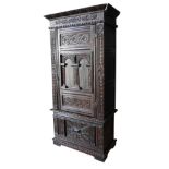 A 17TH CENTURY PRESS CUPBOARD, and later, from Exeter area, 206 x 98 x 50 cm