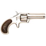 A REMINGTON NEW LINE NO.1 FIVE SHOT .30 CAL RIMFIRE REVOLVER nickel plated with composite two part