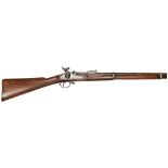 AN ENFIELD PATTERN 1953 PERCUSSION MUSKET the three band barrel with adjustable back sight, ramrod