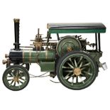 A GOOD VINTAGE ENGINEERED KIT-BUILT LIVE STEAM MODEL OF THE BURRELL ROAD LOCOMOTIVE with solid