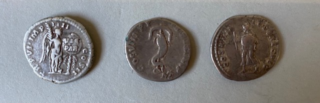 DOMITIAN (81-96) AR DENARIUS SECULAR GAMES ISSUE AD 88 a Vespasian AR Denarius and two other AG - Image 2 of 2