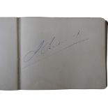 A 1930'S AUTOGRAPH ALBUM, including signatures from Rachmaninoff, Paul Robeson, Jean Batten,