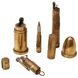 A WWII TRENCH ART LIGHTER MADE FROM A KYNOCH .55 CALIBRE BOYS ANTI-TANK ROUND with Royal Army