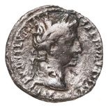 AUGUSTUS (27BC -14AD) AR DENARIUS rare twins with shields. PROVENANCE: A Good Private Collection
