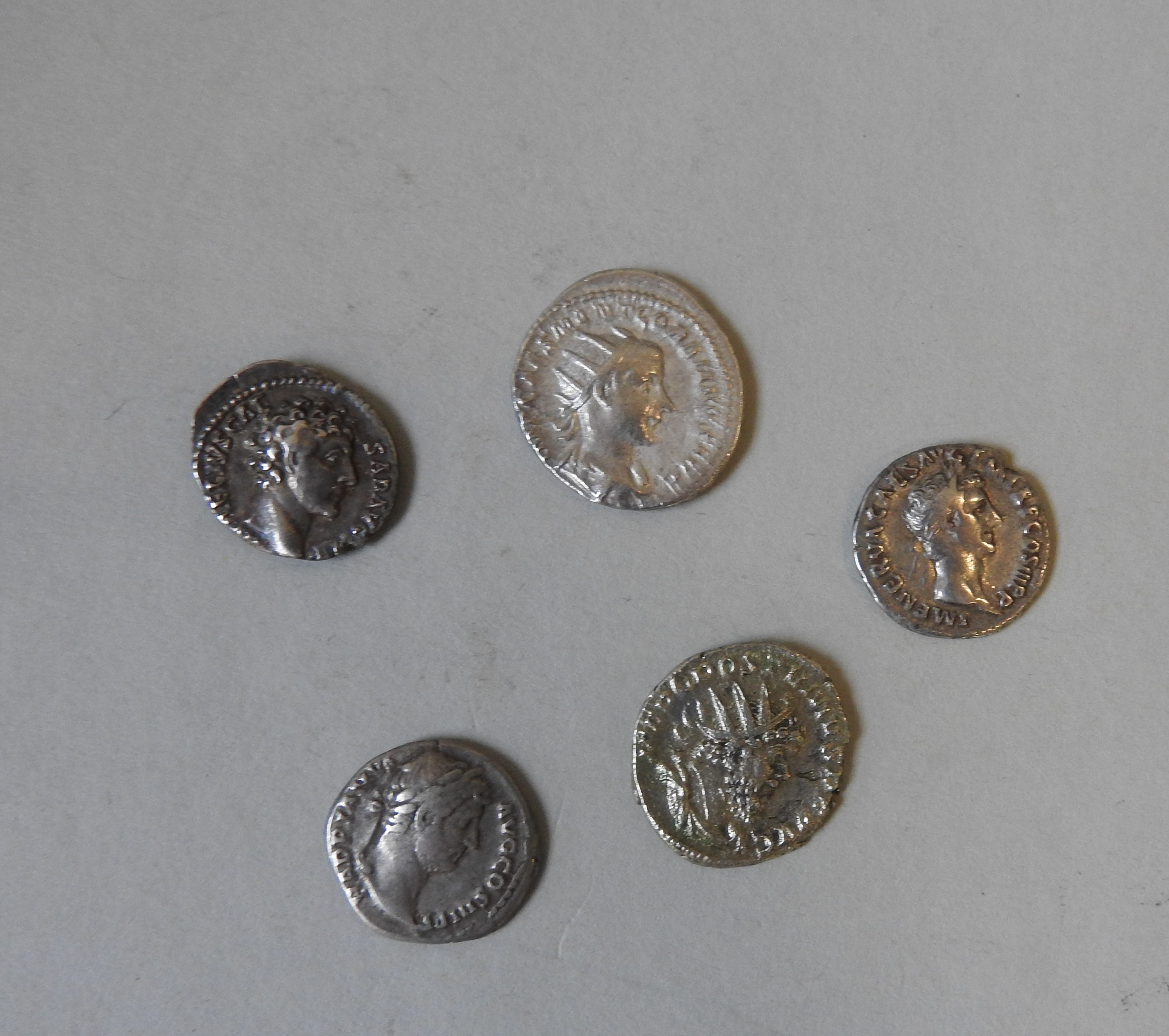 GORDIAN III AG ANTONINIANUS (238-244 AD) and four other silver Roman coins PROVENANCE: A Good - Image 2 of 2