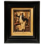 A GROUP OF FOUR ARTHUR OSBORNE IVOREX WALL PLAQUES depicting various scenes from Mr Pickwick,