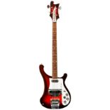 A 1966 RICKENBACKER 4001S BASS GUITAR with dot fret markers, standard two pick-up mono jack