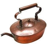 A COPPER KETTLE BY LANKESTER & SONS OF SOUTHAMPTON dating from the 19th century and stamped