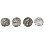 DOMITIAN AR DENARIUS 81-96AD Minerva standing with spear and shield , two others similar and a