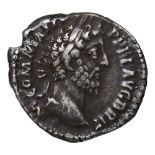 COMMODUS (175-192) AR DENARIUS, OPTIME MAXIME, with Jupiter standing and AVG BRIT (Augustus of