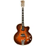 A 1962 HOFNER COMMITTEE E2 S THIN BRUNETTE TOBACCO BURST NO. 1315 fitted with a Bigsby Tremolo and