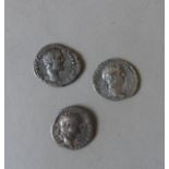 TRAJAN AR DENARIUS and two other AG Denarii PROVENANCE: A Good Private Collection Of Denarii and