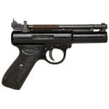 WEBLEY & SCOTT LTD PREMIER MK II .177 AIR PISTOL with black grip. 21 cms long. PROVENANCE: The David