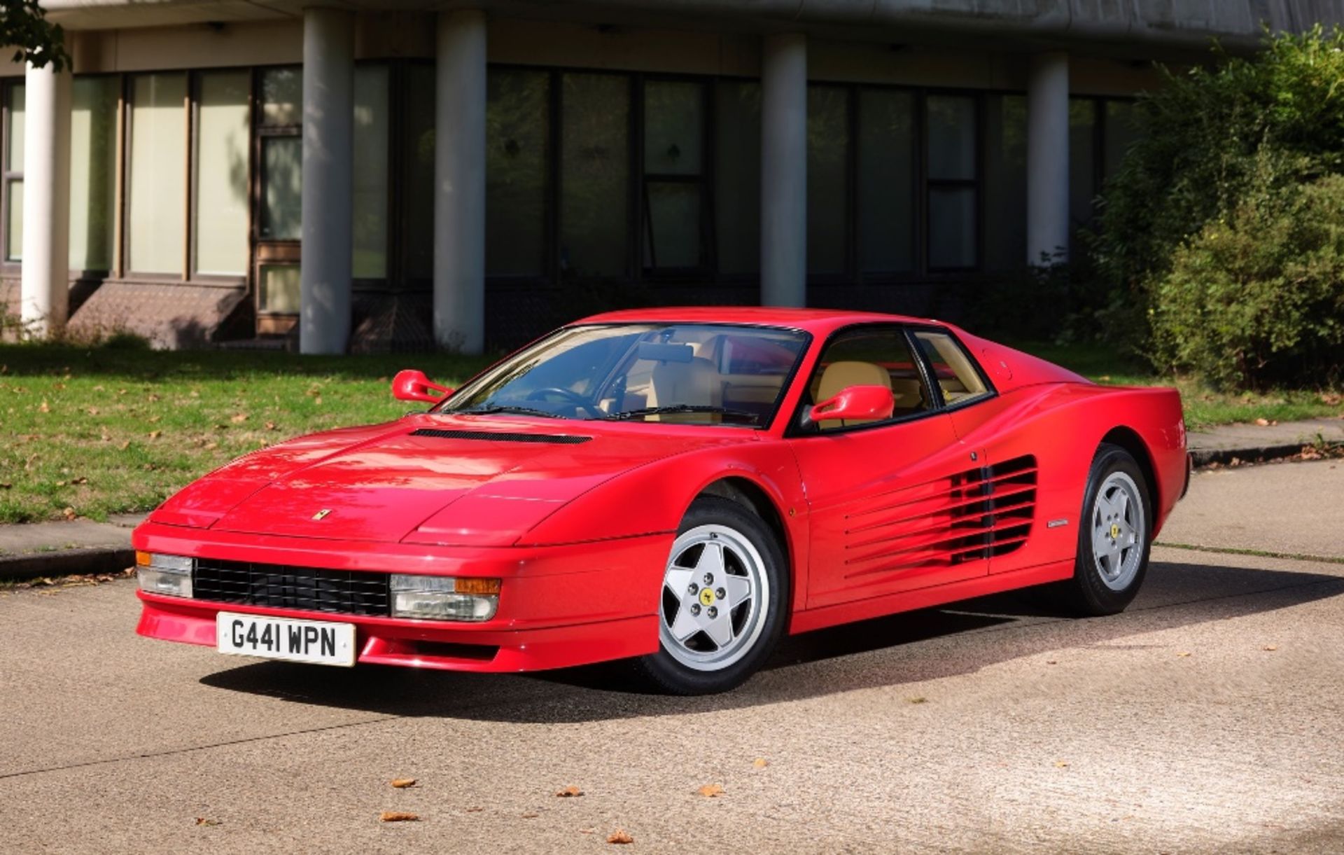 1989 FERRARI TESTAROSSA Registration Number: G441 WPN Chassis Number: ZFFAA17C000082817 Recorded