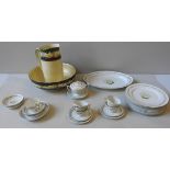 A COLLECTION OF JAPANESE AICHA CHINA DINNER WARE, along with a Royal Doulton jug and basin