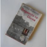 PETER FLEMING 'BAYONETS TO LHASA' FIRST EDITION, with dust jacket, and a hand written signed note by