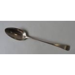 A GEORGIAN SILVER BASTING SPOON, London 1791, by Peter & Ann Bateman, 29 cm long, 3.2 oz